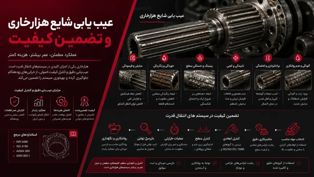 عیب‌یابی شایع هزارخاری و تضمین کیفیت