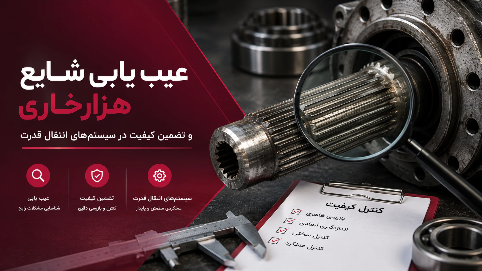 عیب یابی شایع هزارخاری و تضمین کیفیت در سیستم‌های انتقال قدرت